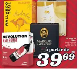 Marché Richelieu vin rouge ou blanc | red or white wine offer