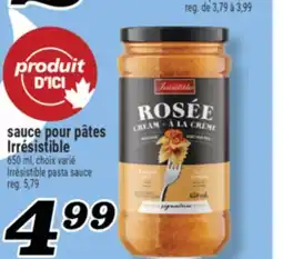Marché Richelieu SAUCE POUR PÂTES IRRÉSISTIBLE | IRRÉSISTIBLE PASTA SAUCE offer