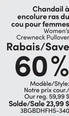 L'équipeur Women's Crewneck Pullover offer