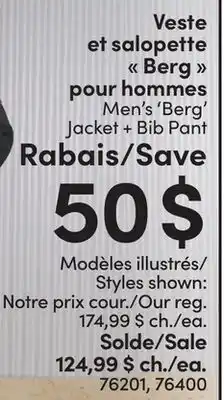 L'équipeur Men's 'Berg' Jacket + Bib Pant offer