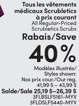 L'équipeur All Regular-Priced Scrubletics Scrubs offer