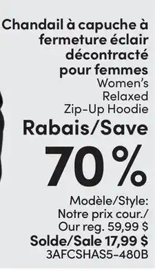 L'équipeur Women's Relaxed Zip-Up Hoodie offer