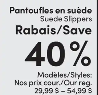 L'équipeur Suede Slippers offer