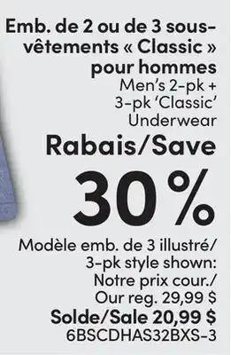 L'équipeur 3-pk 'Classic' Underwear offer