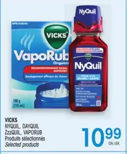 Uniprix VICKS NYQUIL, DAYQUIL ZzzQUIL, VAPORUB Produits sélectionnés/ Selected products offer