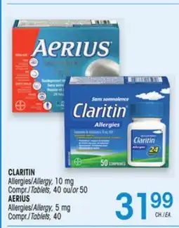 Uniprix CLARITIN Allergies/Allergy, AERIUS Allergies/Allergy offer