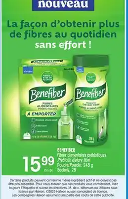 Uniprix BENEFIBER Fibres alimentaires prébiotiques/Prebiotic dietary fiber offer
