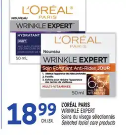 Uniprix L'ORÉAL PARIS WRINKLE EXPERT Soins du visage sélectionnés/Selected facial care products offer