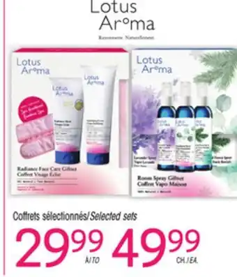Uniprix LOTUS AROMA Coffrets sélectionnés/Selected sets offer