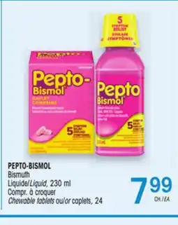 Uniprix PEPTO-BISMOL Bismuth Liquide/Liquid/Compr. à croquer/Chewable tablets offer