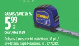 Canadian Tire IRWIN Bi-Material Tape Measures offer