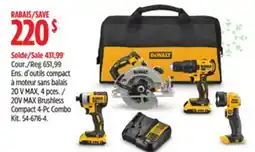 Canadian Tire DEWALT 20V MAX Brushless Compact 4-Pc Combo Kit offer
