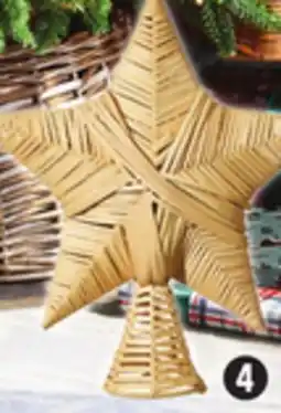 Canadian Tire Natural Straw Star Christmas Tree Topper offer