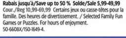 Canadian Tire Sure-Lox Selected Family Fun Games or Puzzles offer