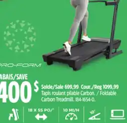 Canadian Tire Foldable Carbon Treadmill offer