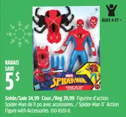 Canadian Tire Marvel Spider-Man 11˝ Action Figure with Accessories offer
