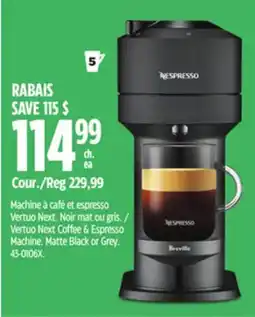 Canadian Tire Nespresso Vertuo Next Coffee & Espresso Machine offer