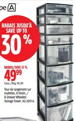 Canadian Tire type A 8-Drawer Wheeled Storage Tower offer