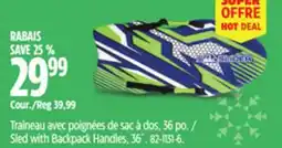 Canadian Tire Snow Foam Sled with Backpack Handles offer