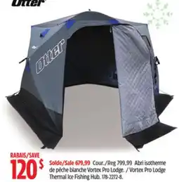 Canadian Tire OTTER Vortex Pro Lodge Thermal Ice Fishing Hub offer