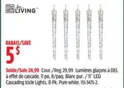 Canadian Tire For Living 11˝ LED Cascading Icicle Lights offer