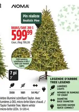 Canadian Tire NOMA Taylor Twinkle Tree Warm white micro-brite LEDs offer