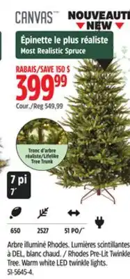 Canadian Tire CANVAS Rhodes Pre-Lit Twinkle Tree offer