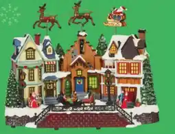 Canadian Tire For Living Battery-Operated Village Scene with Flying Santa's Sleigh offer