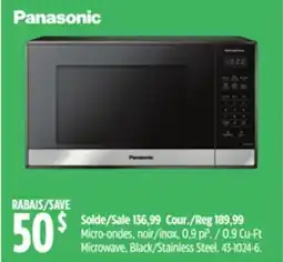 Canadian Tire Panasonic 0.9 Cu-Ft Microwave offer