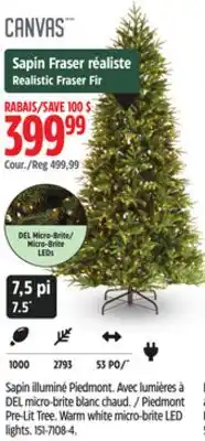 Canadian Tire Piedmont Pre-Lit Tree offer