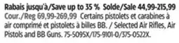 Canadian Tire Selected Air Rifles, Air Pistols and BB Guns offer