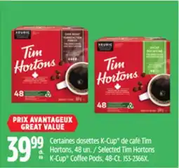 Canadian Tire McCafe Selected Tim Hortons K-Cup Coffee Pods offer