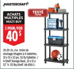 Canadian Tire Mastercraft 4-Shelf Storage Rack, 23 x 12 x 52˝ h offer