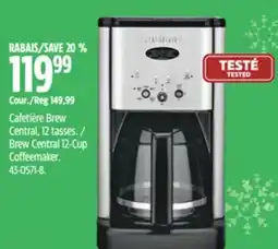 Canadian Tire Cuisinart Brew Central 12-Cup Coffeemaker offer