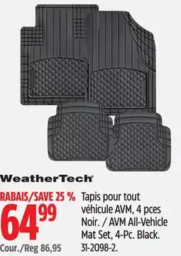 Canadian Tire WeatherTech AVM All-Vehicle Mat Set offer