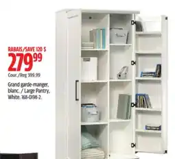 Canadian Tire Sauder Large Pantry, White offer