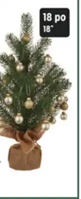 Canadian Tire CANVAS Tabletop Potted Tree with 24 Gold Ornaments offer