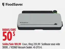 Canadian Tire FoodSaver VS3160 Vacuum Sealer offer