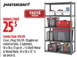 Canadian Tire MASTERCRAFT H./5-Shelf Metal & Wood Rack. 41 x 18 x 72 h offer