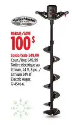 Canadian Tire StrikeMaster Lithium 24V 8˝ Electric Auger offer