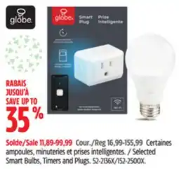 Canadian Tire Globe Electric Selected Smart Bulbs, Timers and Plugs offer