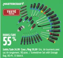 Canadian Tire Mastercraft Screwdriver Set with Storage Bag offer
