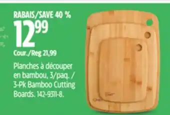 Canadian Tire Master Chef 3-Pk Bamboo Cutting Boards offer