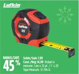 Canadian Tire 1˝ x 25´ Tape Measure offer