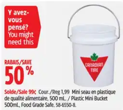 Canadian Tire Plastic Mini Bucket offer