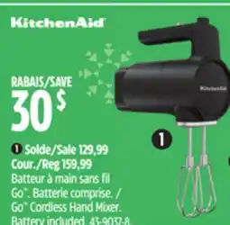 Canadian Tire KitchenAid Go Cordless Hand Mixer. Battery included offer