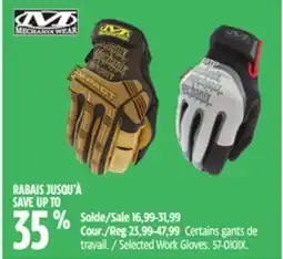 Canadian Tire Mechanix Wear Selected Work Gloves offer
