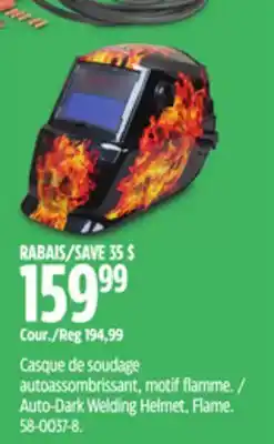 Canadian Tire Auto-Dark Welding Helmet offer