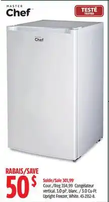 Canadian Tire Master Chef 3.0 Cu-Ft Upright Freezer offer