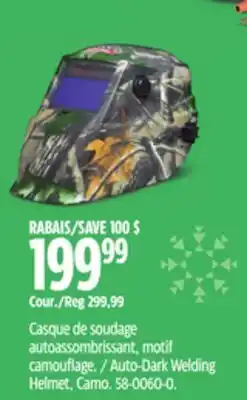 Canadian Tire Lincoln Auto-Dark Welding Helmet offer